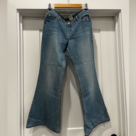 NWT Vintage Gap Kids/Junior’s Y2K Mid-rise Flare Blue Denim Jeans Size 18+ - Picture 6 of 7